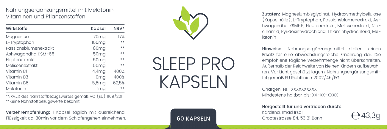 Sleep Pro mit Pflanzenextrakten & Melatonin